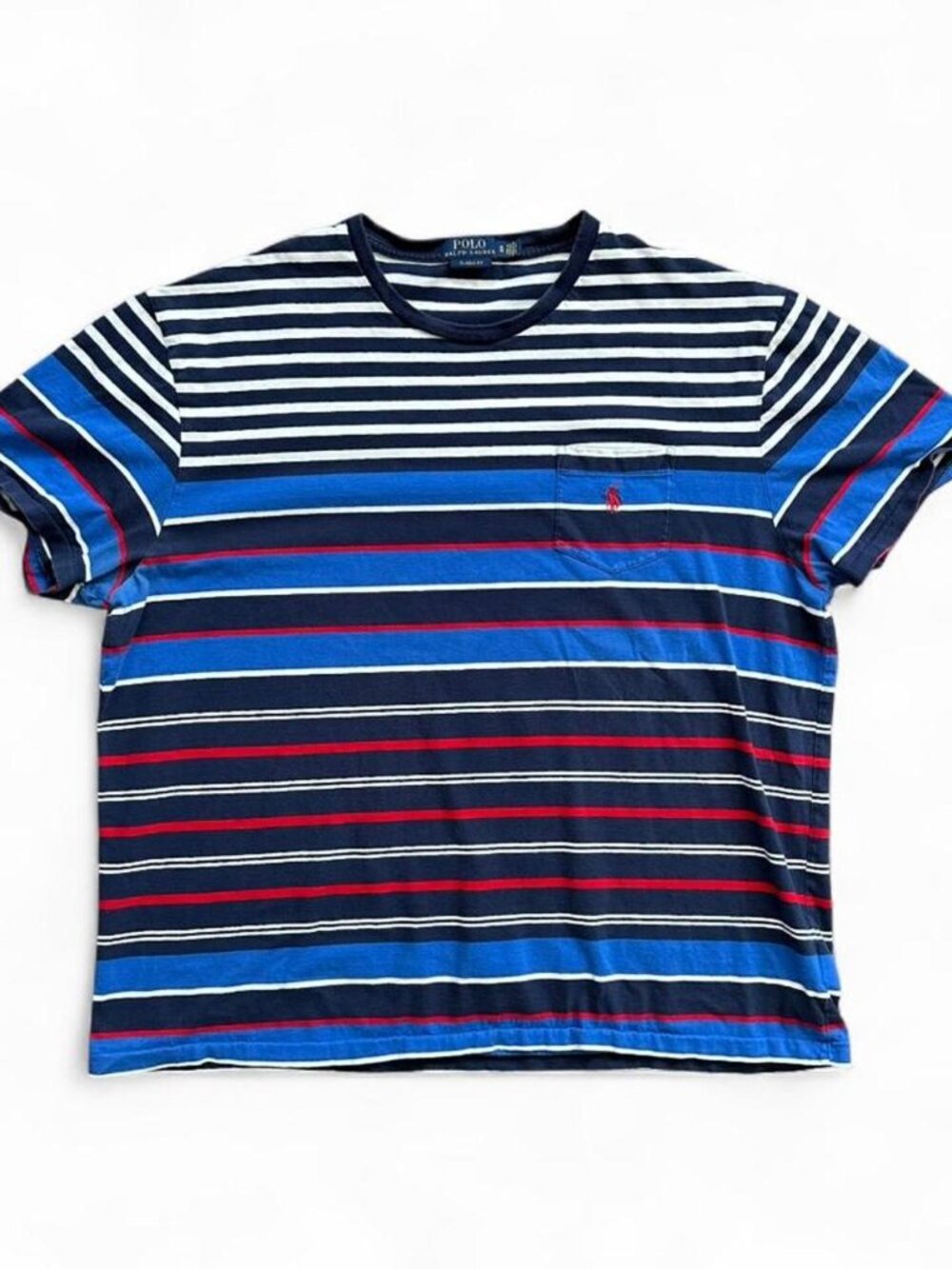 Polo Ralph Lauren Striped Pocket T Shirt Mens XL